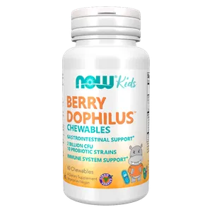 Probiótico para Niños BerryDophilus Now Foods 60 Tabletas Masticables